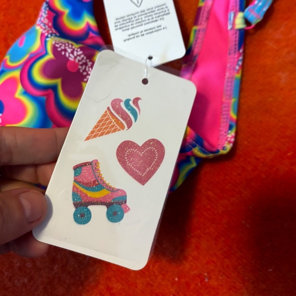 Vibrant abstract flowers underwire balconette bikini swimsuit top NWT - Picture 6 of 11